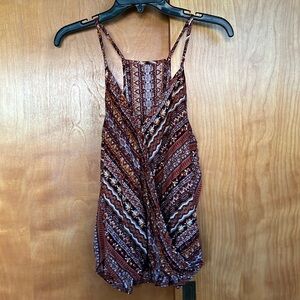 Shein Orange and Brown Tank Top